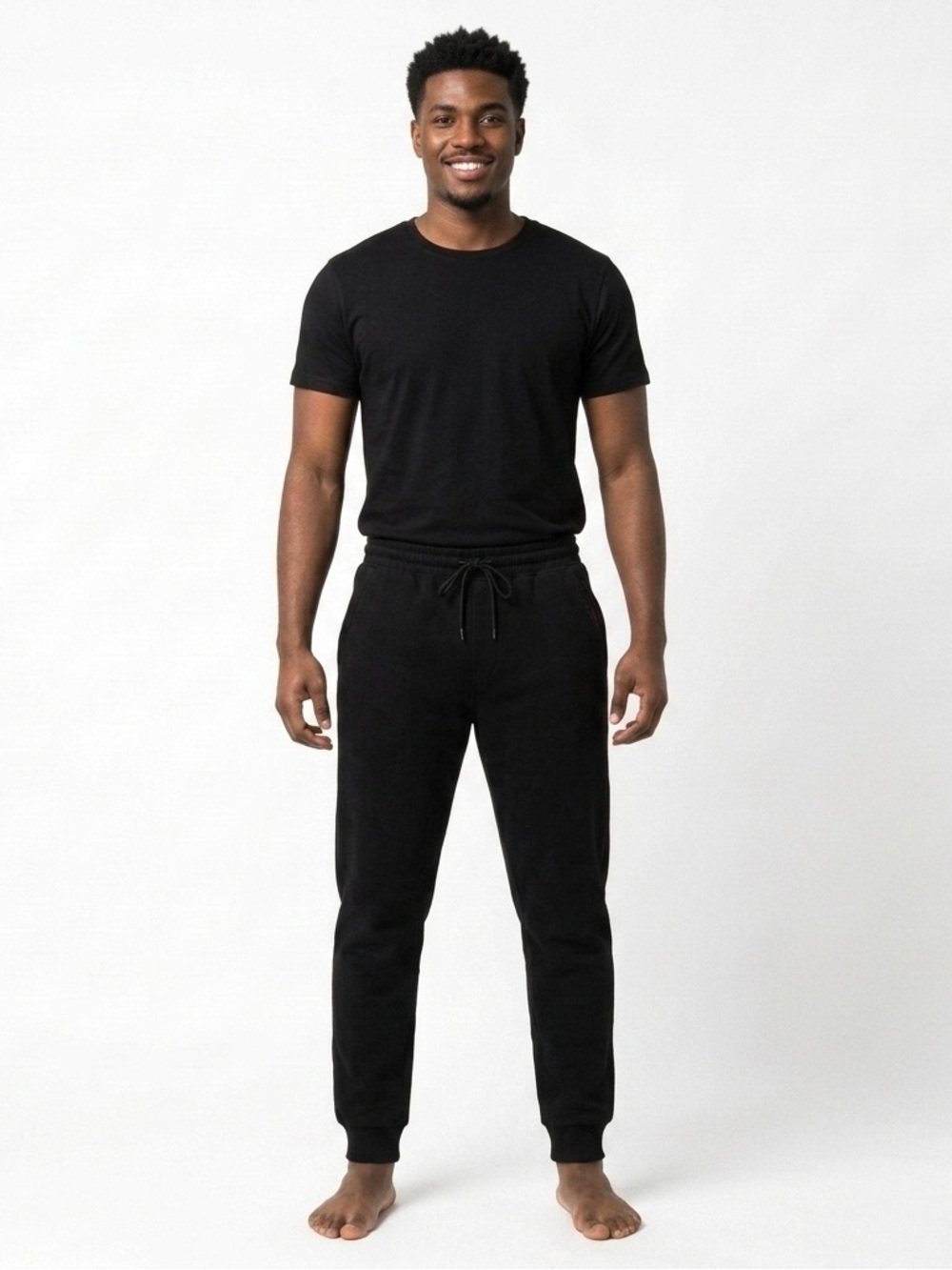 NYC Sport Men Black Joggers Sweatpants Medium